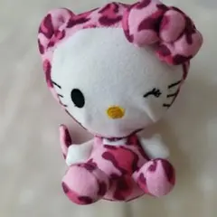2010年 キティ ピンク ヒョウ柄 BIGぬいぐるみ 平成レトロ ギャル レア