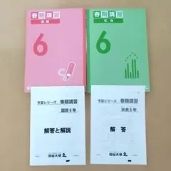 四谷大塚 春期講習 国語・社会 6年生 セット