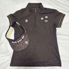 and per se ブラウンシャツ S バイザー付き