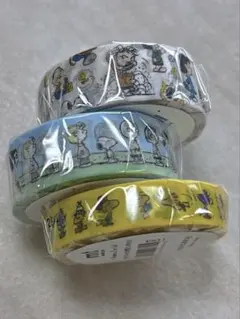 新品　3点　mt Peanuts マスキングテープ　スヌーピー カモ井　mtのサムネイル