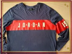 ​ジョーダン JORDAN 長袖Tシャツ ロンT XXLネイビー 赤 星柄 ロゴのサムネイル