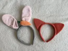 【未使用／最安値】ディズニー　ズートピア　カチューシャ　ペアセット
