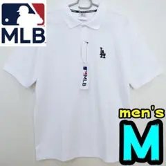 【新品】ドジャース　ポロシャツ　M　メンズ　MLB公式　LA　白　前後ロゴのサムネイル