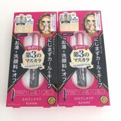 マスカラ2本セット✨ヒロインメイクKISS ME黒ブラックマスカラ新品未開封♪のサムネイル
