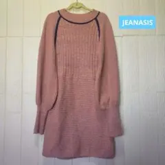 JEANASIS ミニ ニットワンピ ピンク フリーサイズ ギャル