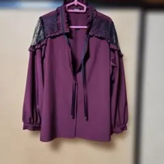 ブラウス　ワインレッド