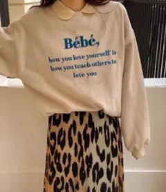 LAC-VERT Bebe刺繍カラーロゴスウェット F