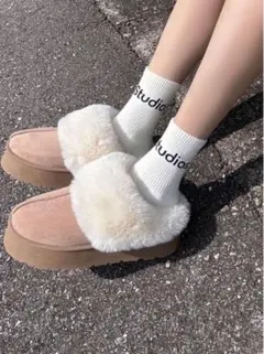 GRL 厚底ムートンスリッポン zr1089