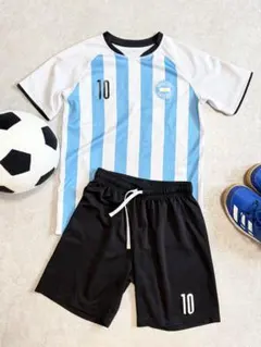 H&M キッズ サッカーウェア 上下セット アルゼンチン代表風 10番 150㎝のサムネイル
