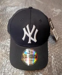 New Era NYロゴBlack色White刺繍男女用キャップフリ➖サイズ
