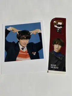 Snow Man 向井康二　インスタントチェキ風カード　シール　特典セット