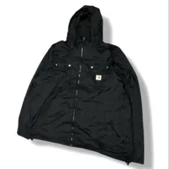 古着 Carhartt カーハート ナイロンジャケット 黒 XL フード付き