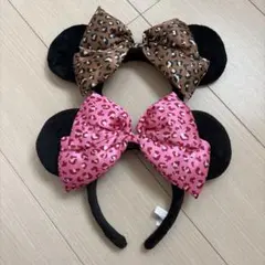 ミニーちゃん レオパード柄 カチューシャ