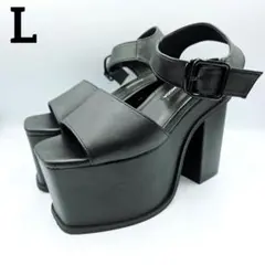 ✨ほぼ新品✨EMODA　エモダ コンビネーションハイヒールサンダル　L　黒　厚底