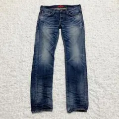 RED CARD ストレートデニム 20872 ユーズド加工　ヒゲ　31（34）