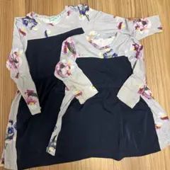hakka kids七分袖ワンピース 90cm・110cm