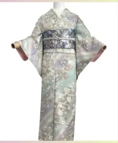 身丈160 枝花　花鳥　小紋　着物　フルセット可