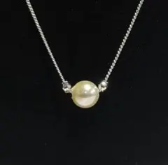 あこや真珠　アコヤパール　一粒ネックレス　8.0mm　本真珠　スルーネックレス