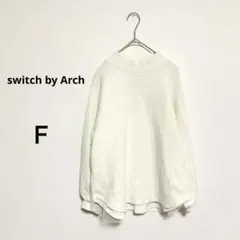 Switch by Arch 切替チュニック（F）白 異素材ミックス チュール