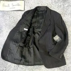 【極美品】ポールスミス テーラードジャケット ツイード ウール 2B ストライプ