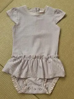 ベビー水着 女の子 ストライプ フリル