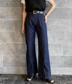 PAGEBOY フロントスリットジーンズ デニムパンツ インディゴブルー