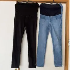 マタニティ　ユニクロ　ジーンズ　レギンスパンツ