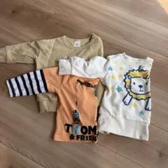 男の子長袖シャツ 80センチ　3点セット　長袖