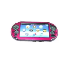 PSVITA2000用保護プラスチックxアルミ収納ケースカバー新品赤色