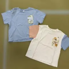 après les cours ポケット付きTシャツ 2枚セット　130