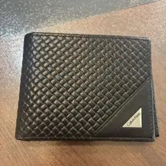 Calvin Klein二つ折り財布 黒 カルバンクライン ブラック ウォレット