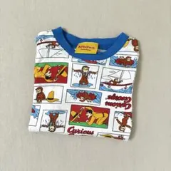 ベビー 半袖 Tシャツ カットソー おさるのジョージ 90 保育園 夏服