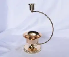 フラワーカップ式ゴールドキャンドルホルダー H255