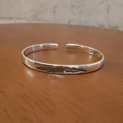 シルバー バングル ブレスレット アクセサリー フェザー 羽 メキシカン 人気