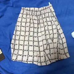 ピンク チェック柄 ゴムウエスト ショートスカート