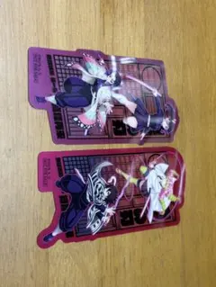 鬼滅の刃クリアカード(胡蝶しのぶ＆栗花落カナヲと伊黒小芭内＆甘露寺蜜璃)