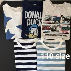 男の子　キッズ　まとめ売り　ボーイズ　半袖Tシャツ 5枚セット　110 ブルーのサムネイル