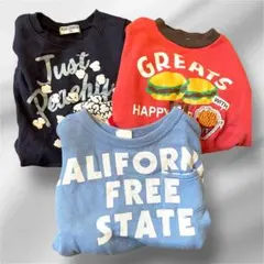 トレーナー３枚セット まとめ売り 保育園 幼稚園 100㎝