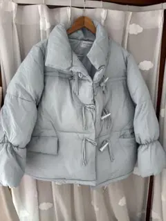 韓国 水色 ライトブルーダウンジャケット