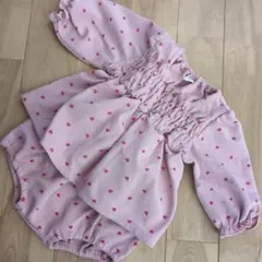 cottoli ハート柄　セットアップ　ベビー服　ブルマ