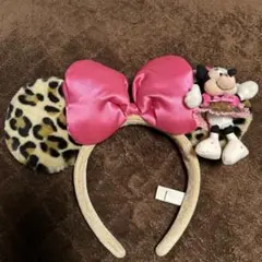ディズニー　カチューシャ　ミニーマウス　ヒョウ柄