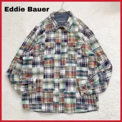 Eddie Bauer パッチワーク ハリントンジャケット スイングトップ Mのサムネイル