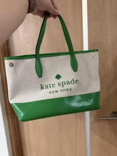 kate spade グリーン トートバッグ
