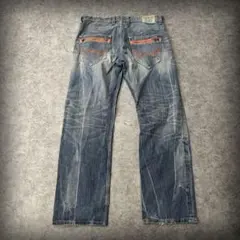 archive y2k edwin damage denim pants
