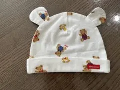 miki house クマ耳付きベビー帽子