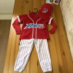 子供用赤ベースボールユニフォーム
