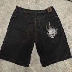 JNCO JEANS ブラック ショートパンツ JNCO JEANS ハーフパンツ バギーショーツブラック W36ベトナム製