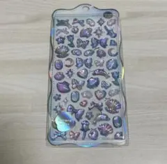 オーロラ　ボンボンドロップシール　水色　青