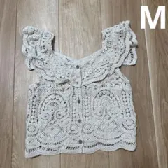 Dazy クロシェ編み ビスチェ ベージュ M
