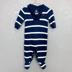 N158-5○ Ralph Lauren ロンパース 6M 70cm ボーダー